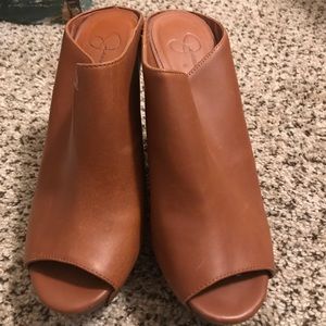 Jessica Simpson Platform Leather Wedges